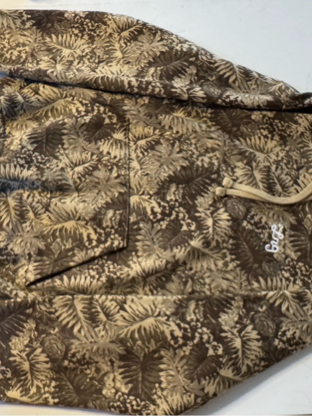 LRG Beige and Brown Camo Pullover Hoodie